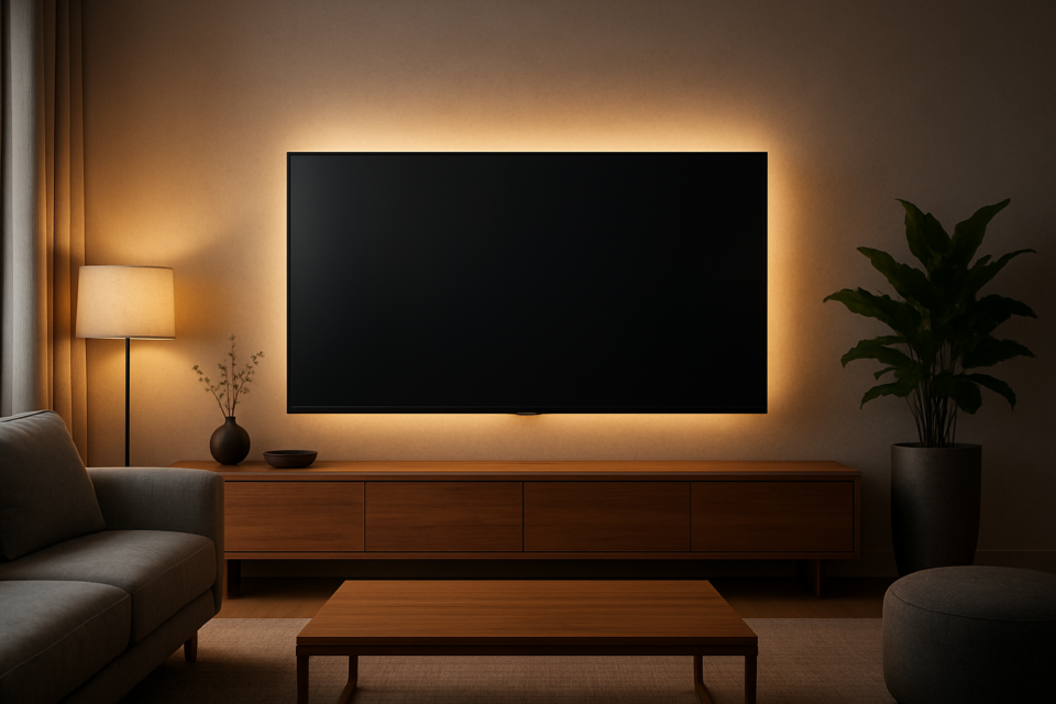 Professional gaming setup with Bauhutte long arm monitor displaying essential desk organization in dramatic lighting, showcasing smooth mechanical performance and impressive cable management innovation